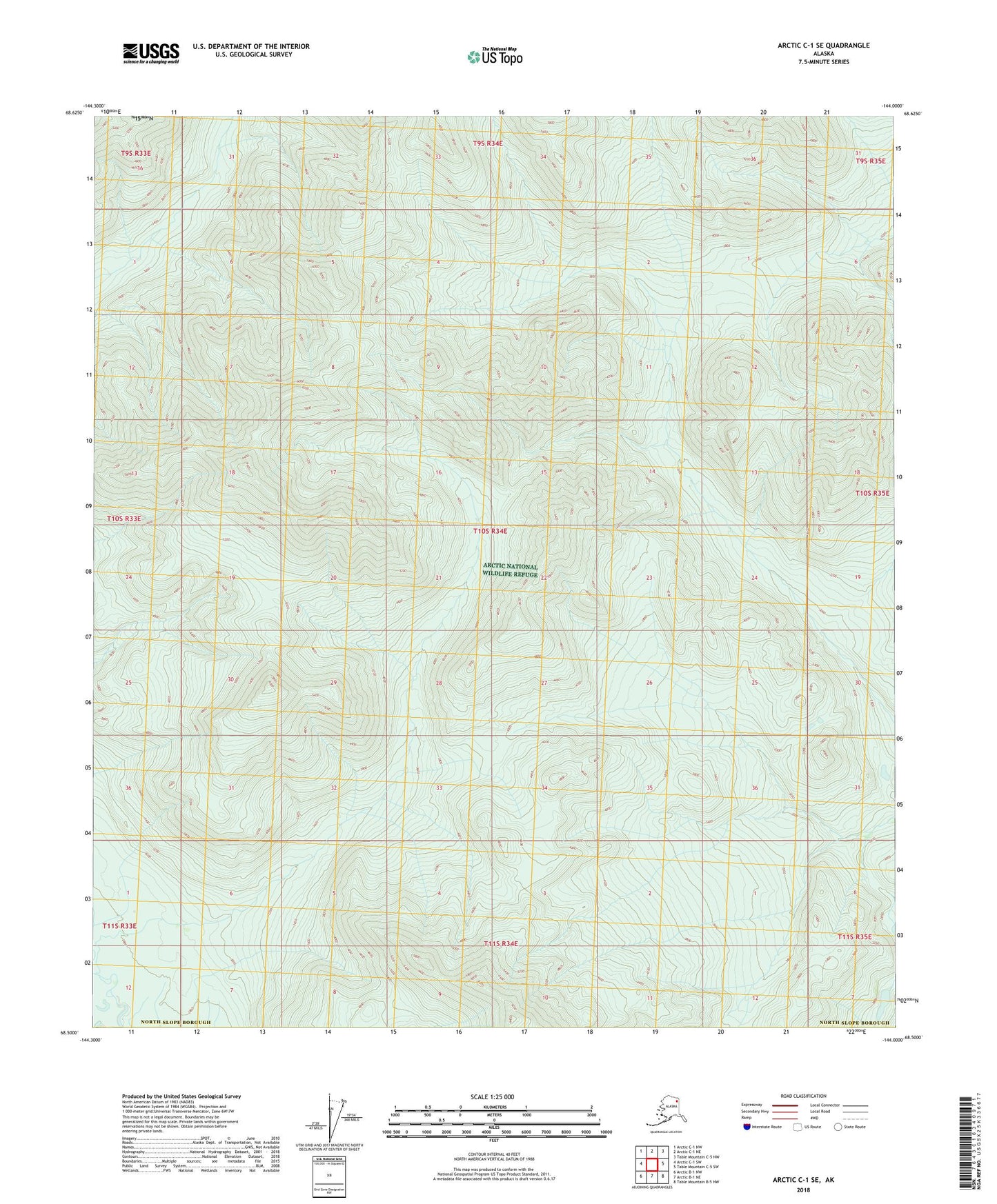 Arctic C-1 SE Alaska US Topo Map Image