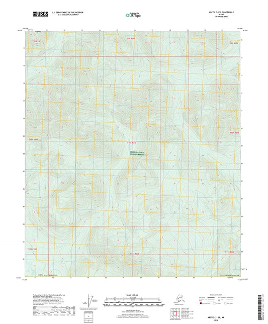 Arctic C-1 SE Alaska US Topo Map Image