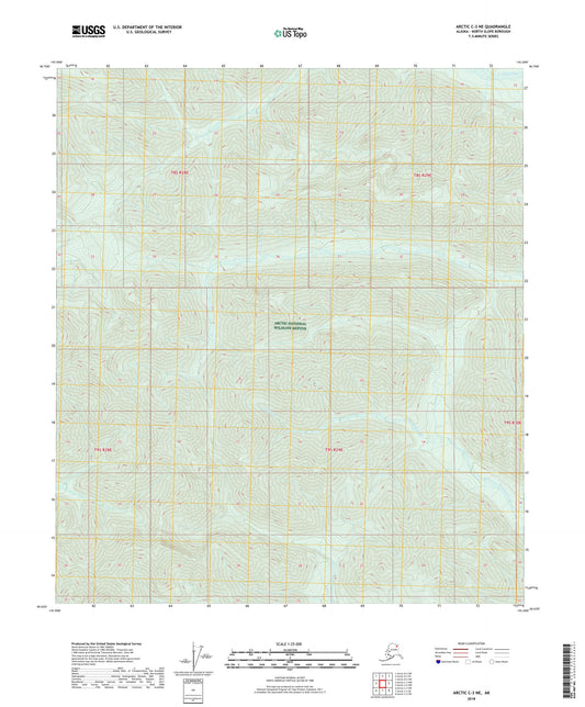 Arctic C-3 NE Alaska US Topo Map Image