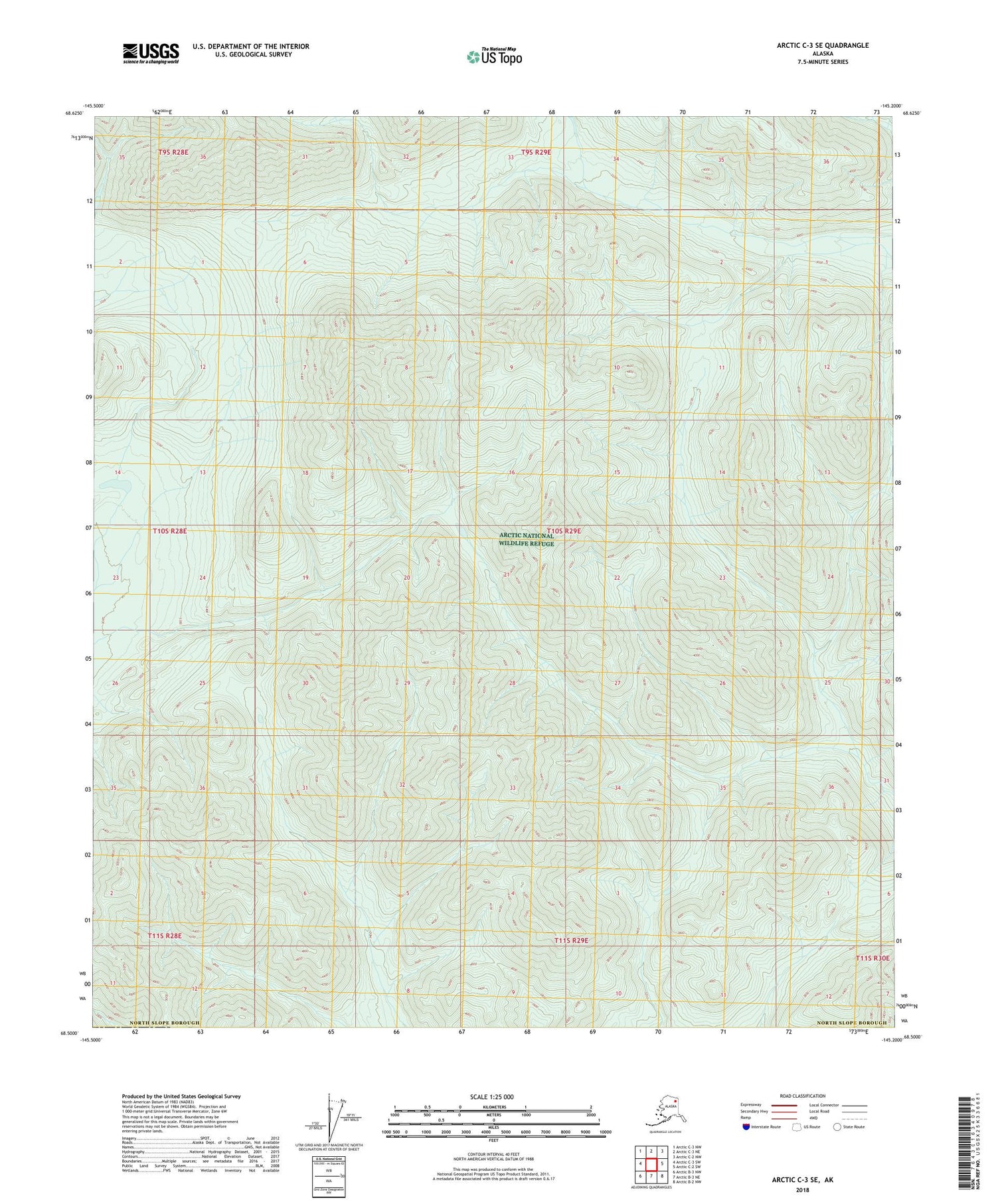 Arctic C-3 SE Alaska US Topo Map Image