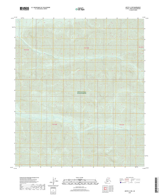 Arctic C-4 NE Alaska US Topo Map Image
