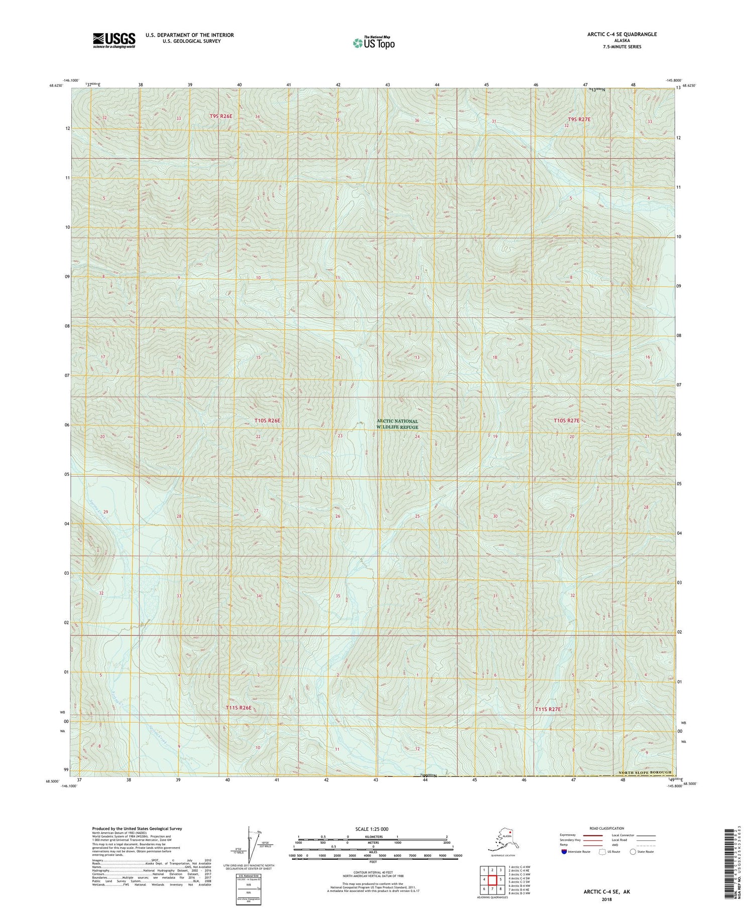 Arctic C-4 SE Alaska US Topo Map Image