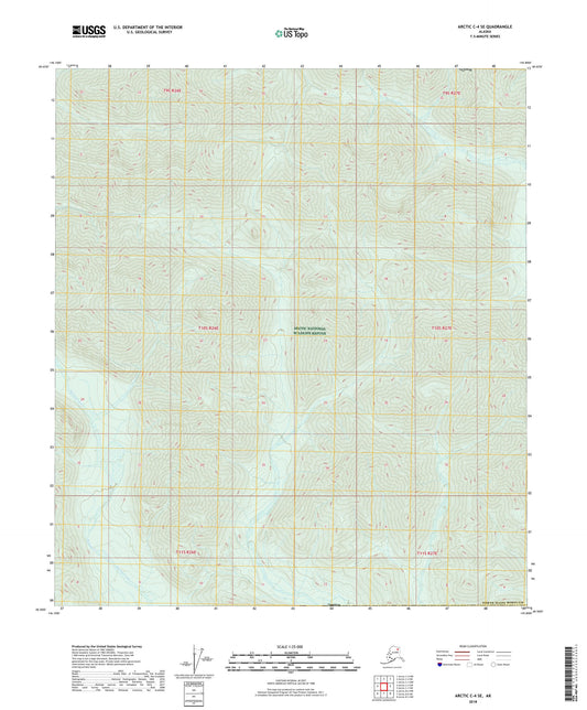 Arctic C-4 SE Alaska US Topo Map Image