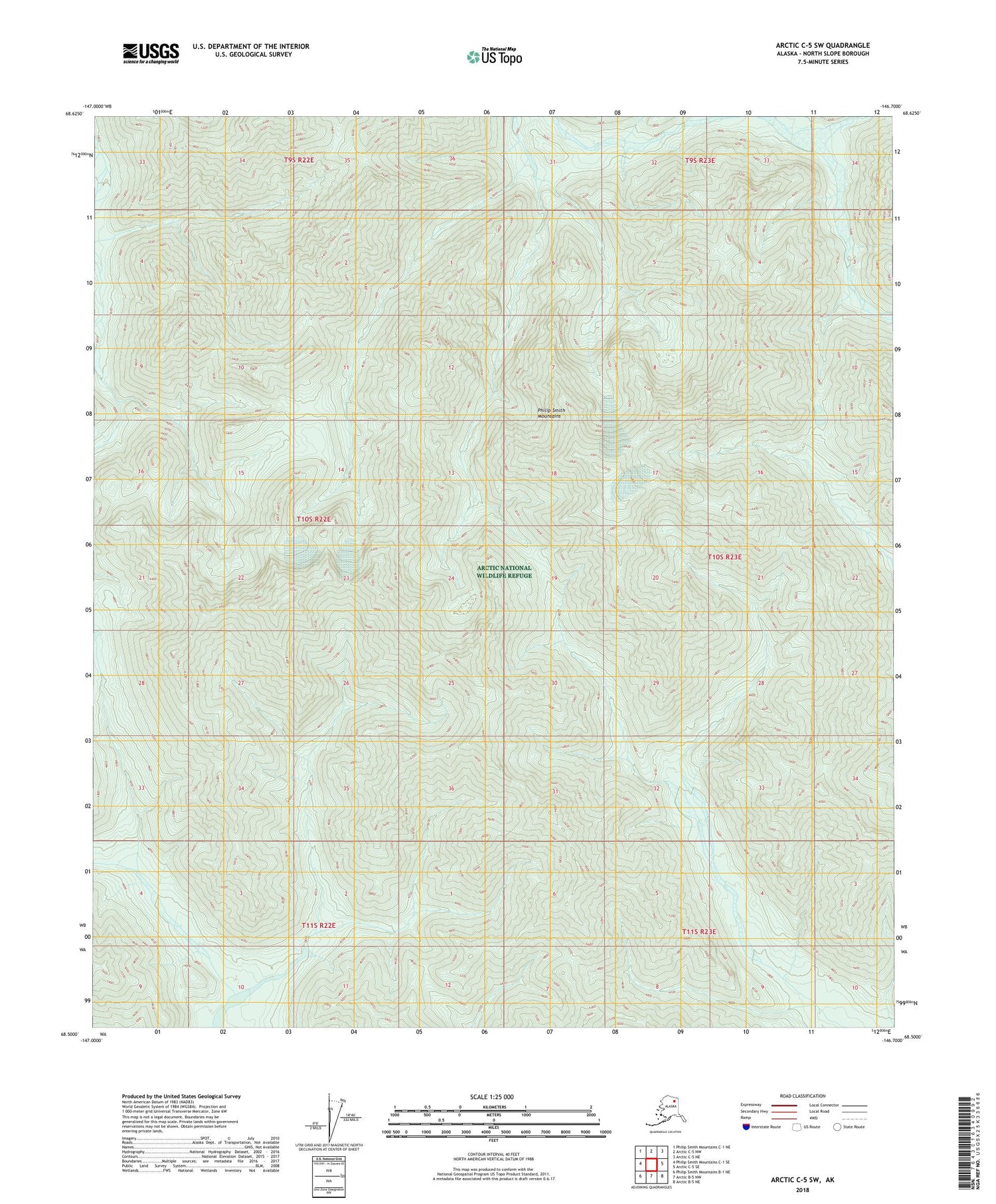 Arctic C-5 SW Alaska US Topo Map Image