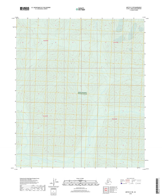 Arctic D-1 NE Alaska US Topo Map Image