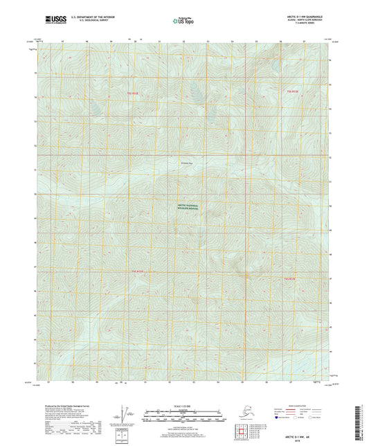 Arctic D-1 NW Alaska US Topo Map Image