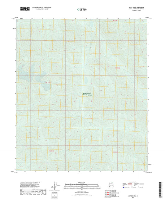 Arctic D-1 SE Alaska US Topo Map Image