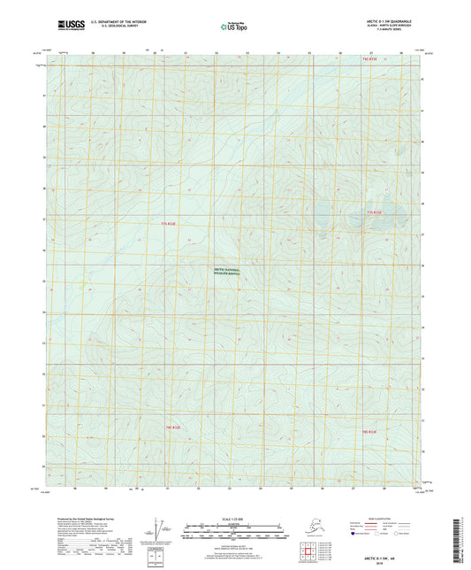 Arctic D-1 SW Alaska US Topo Map Image
