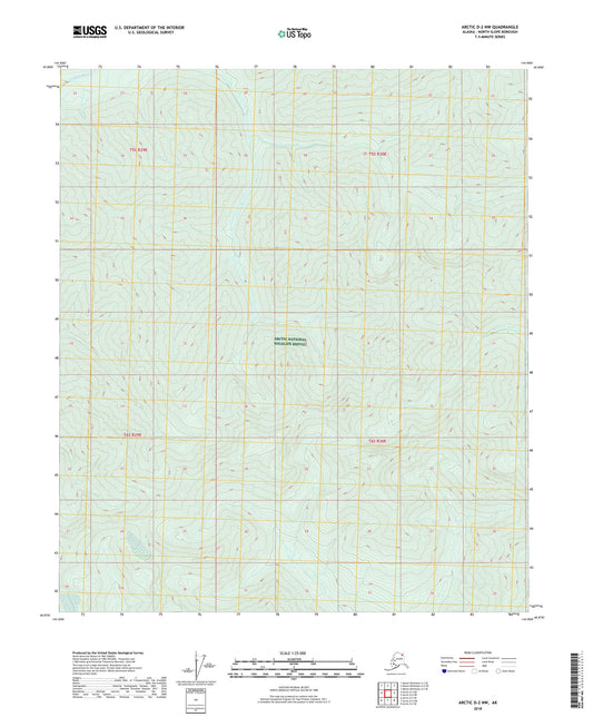 Arctic D-2 NW Alaska US Topo Map Image