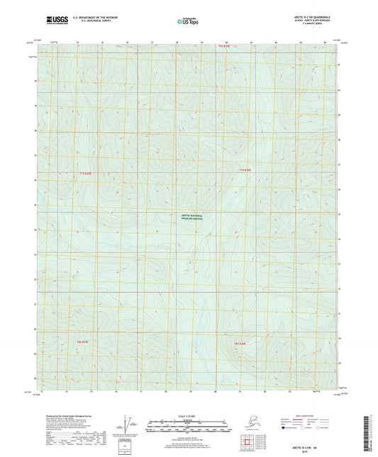 Arctic D-2 SW Alaska US Topo Map Image