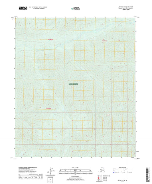 Arctic D-3 NE Alaska US Topo Map Image