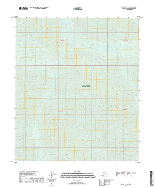 Arctic D-3 NW Alaska US Topo Map Image