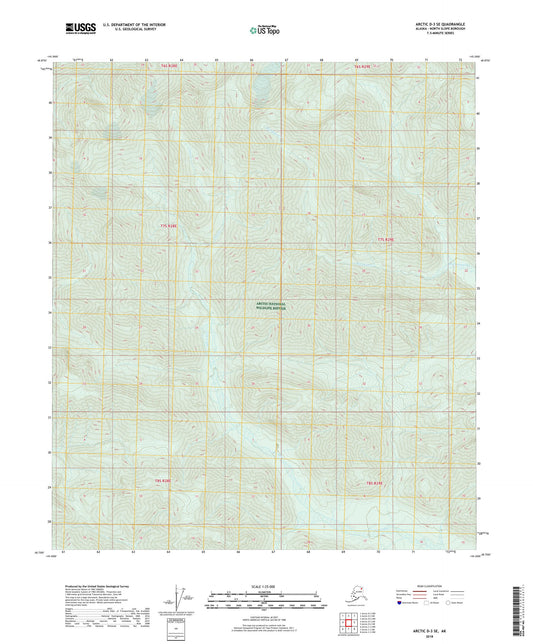 Arctic D-3 SE Alaska US Topo Map Image