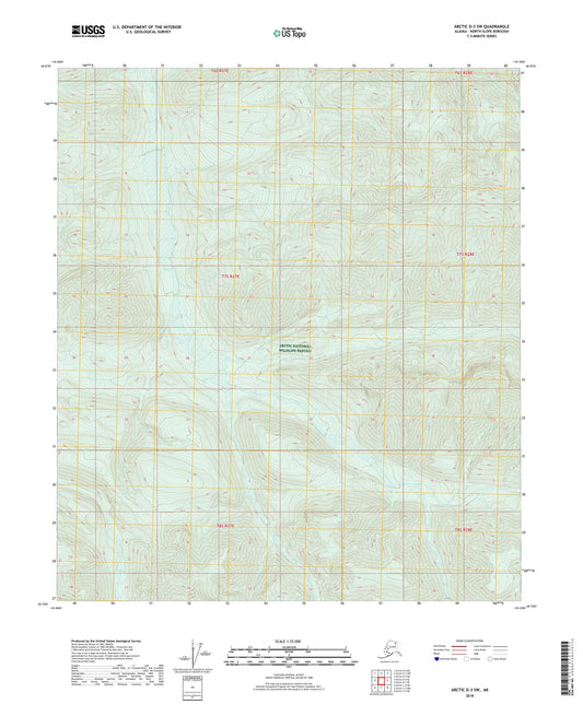 Arctic D-3 SW Alaska US Topo Map Image