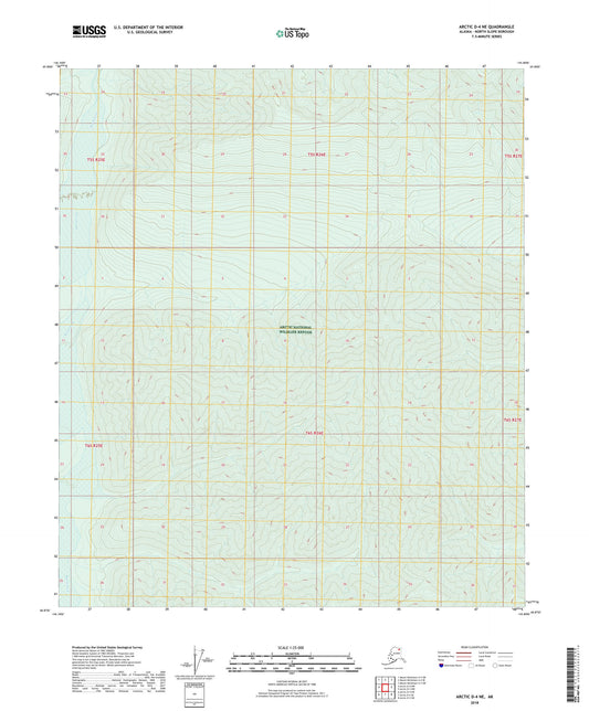 Arctic D-4 NE Alaska US Topo Map Image