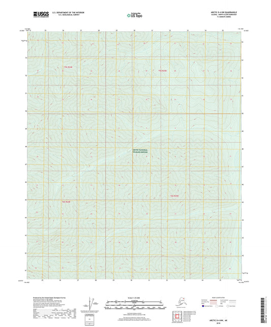 Arctic D-4 NW Alaska US Topo Map Image