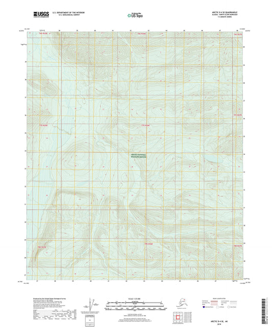 Arctic D-4 SE Alaska US Topo Map Image