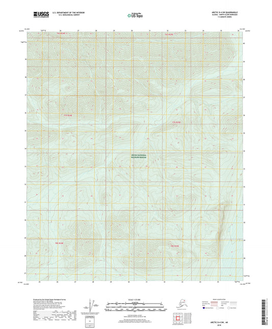 Arctic D-4 SW Alaska US Topo Map Image