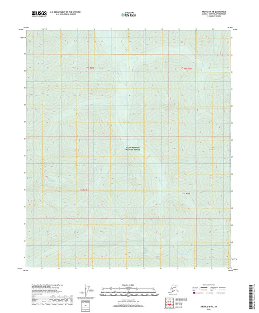Arctic D-5 NE Alaska US Topo Map Image