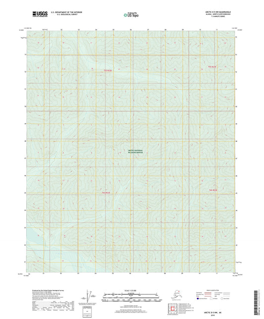 Arctic D-5 NW Alaska US Topo Map Image