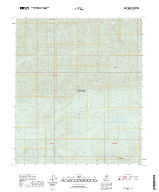 Arctic D-5 SE Alaska US Topo Map Image