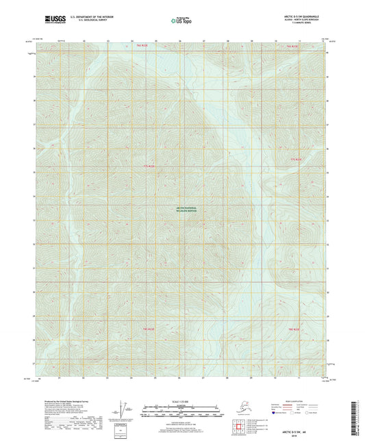 Arctic D-5 SW Alaska US Topo Map Image