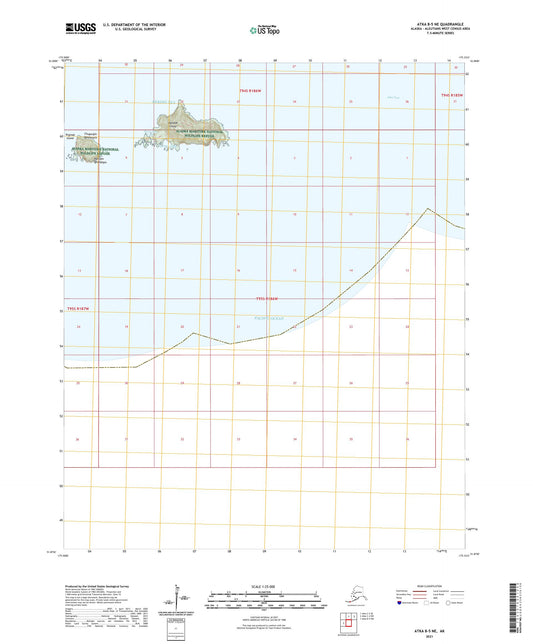 Atka B-5 NE Alaska US Topo Map Image