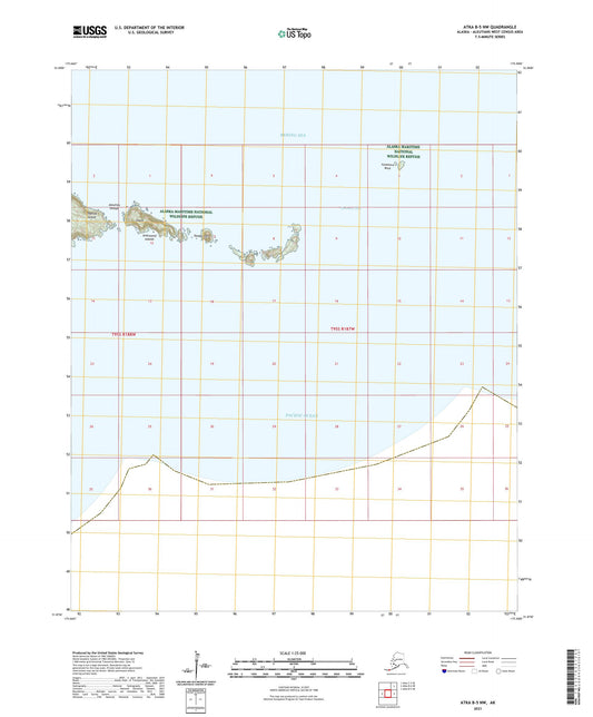 Atka B-5 NW Alaska US Topo Map Image
