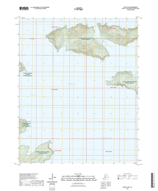 Atka B-6 NW Alaska US Topo Map Image