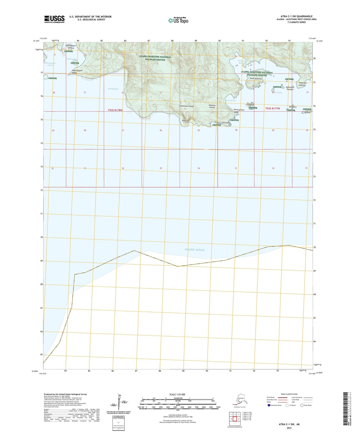Atka C-1 SW Alaska US Topo Map Image