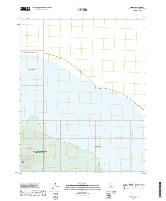 Atka D-1 NE Alaska US Topo Map Image