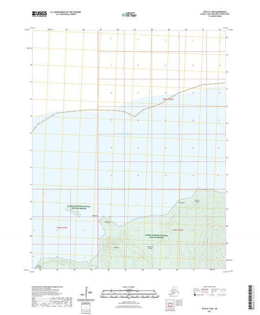 Atka D-1 NW Alaska US Topo Map Image