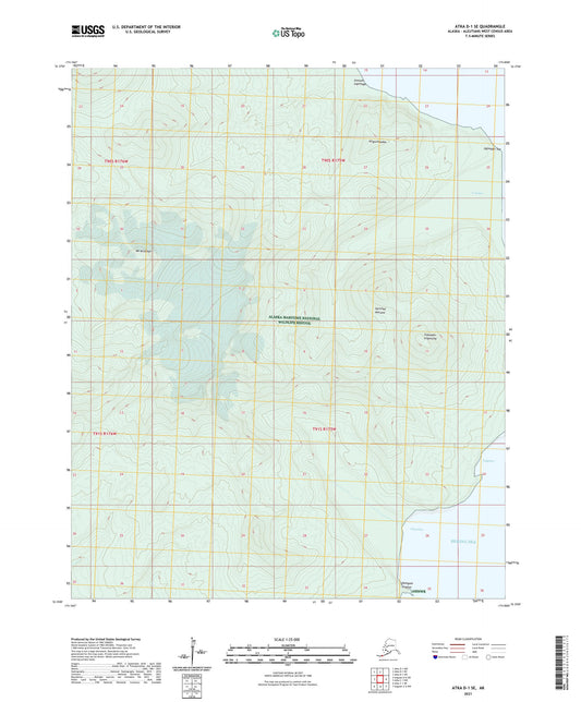 Atka D-1 SE Alaska US Topo Map Image