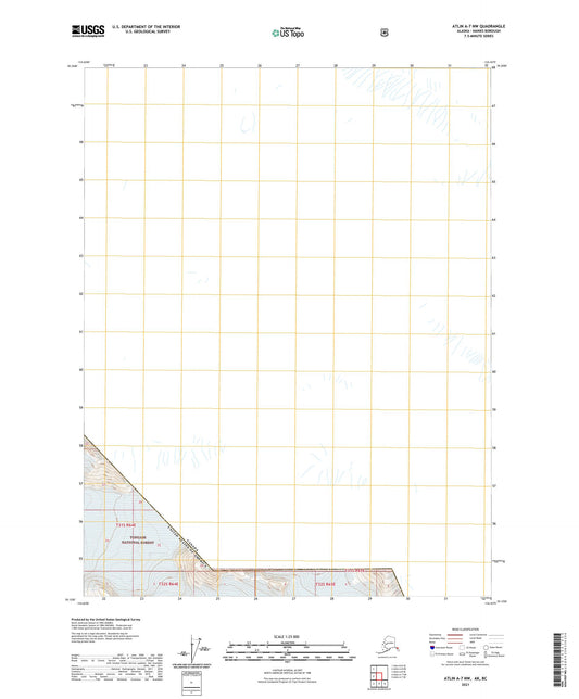 Atlin A-7 NW Alaska US Topo Map Image