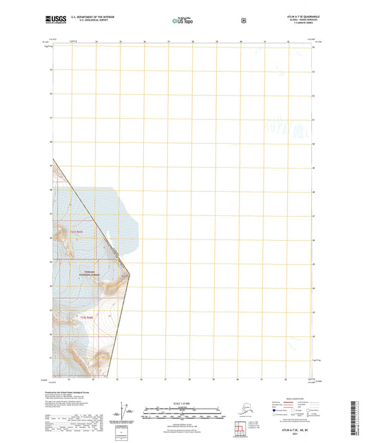 Atlin A-7 SE Alaska US Topo Map Image