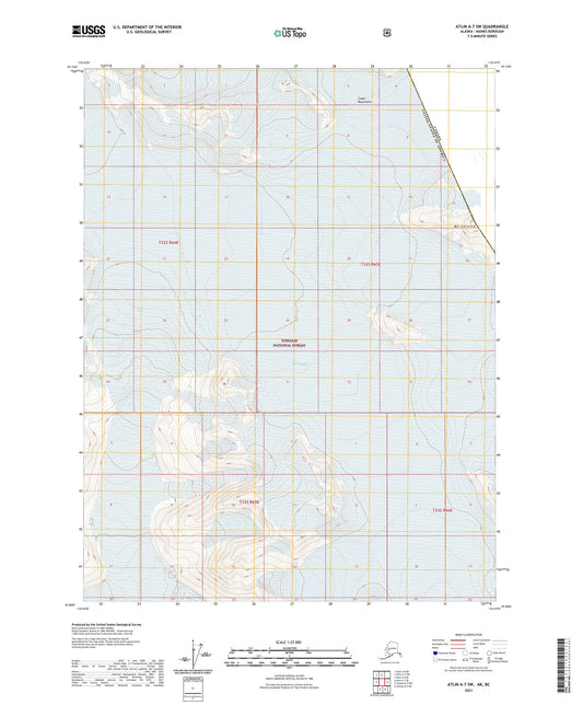 Atlin A-7 SW Alaska US Topo Map Image