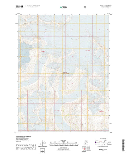 Atlin A-8 SE Alaska US Topo Map Image
