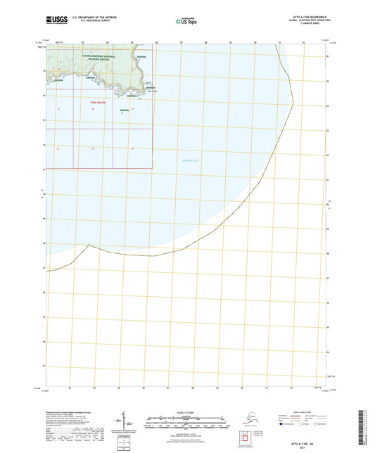 Attu A-1 SW Alaska US Topo Map Image