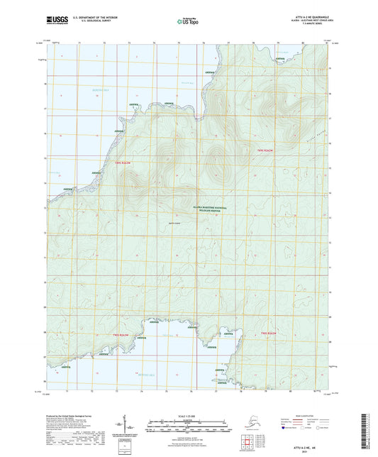 Attu A-2 NE Alaska US Topo Map Image