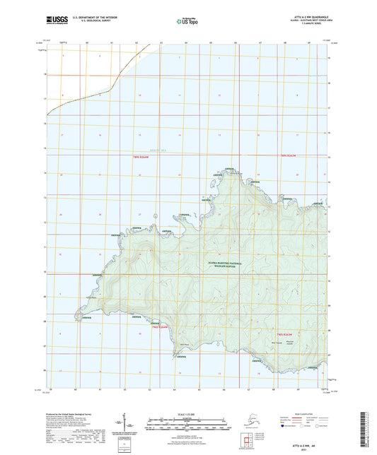 Attu A-2 NW Alaska US Topo Map Image