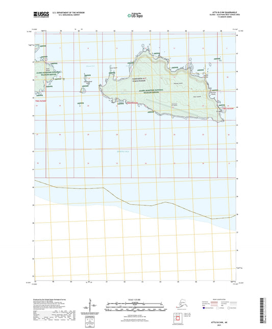 Attu B-0 NW Alaska US Topo Map Image