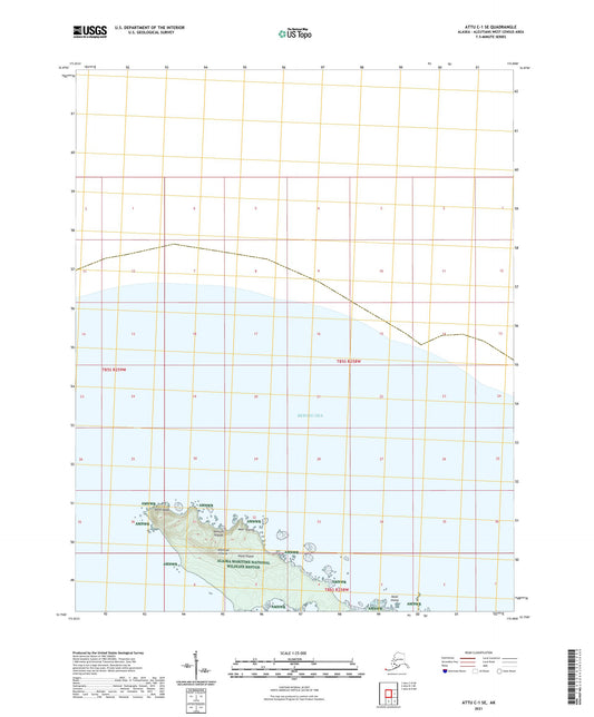 Attu C-1 SE Alaska US Topo Map Image