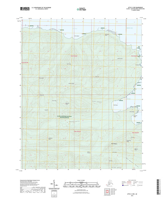 Attu C-3 NW Alaska US Topo Map Image