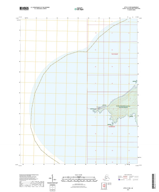 Attu C-5 NW Alaska US Topo Map Image