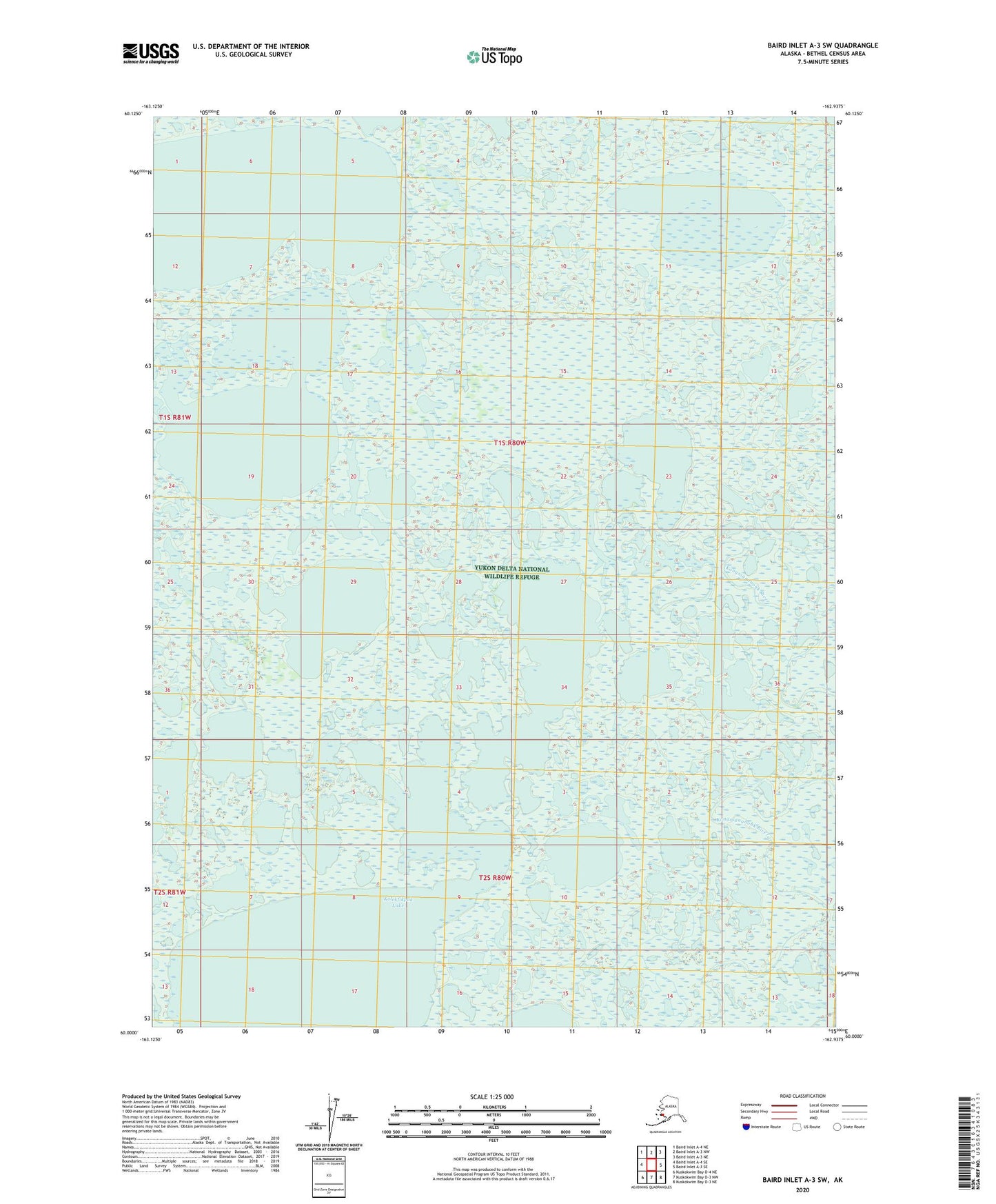 Baird Inlet A-3 SW Alaska US Topo Map Image