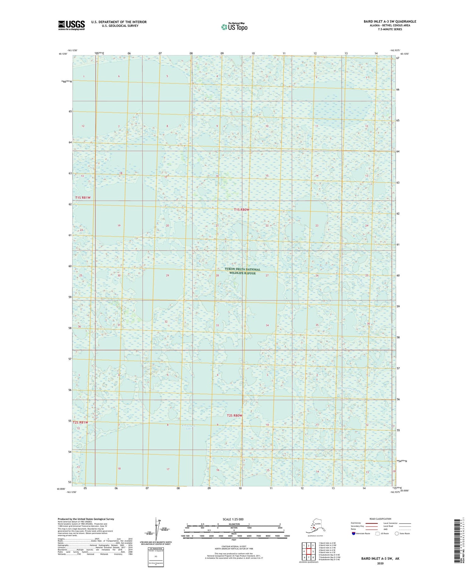 Baird Inlet A-3 SW Alaska US Topo Map Image