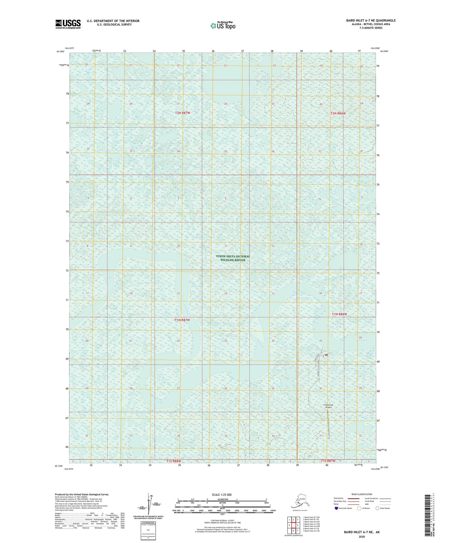 Baird Inlet A-7 NE Alaska US Topo Map Image
