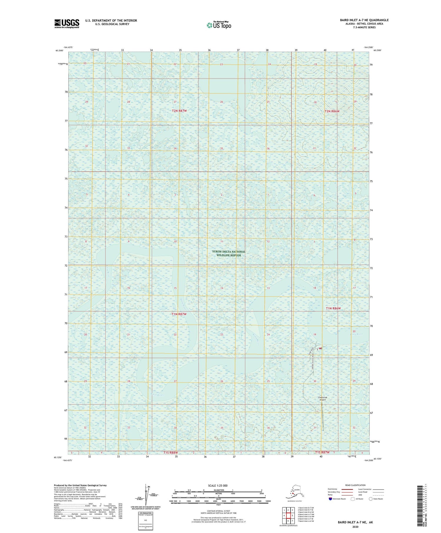Baird Inlet A-7 NE Alaska US Topo Map Image