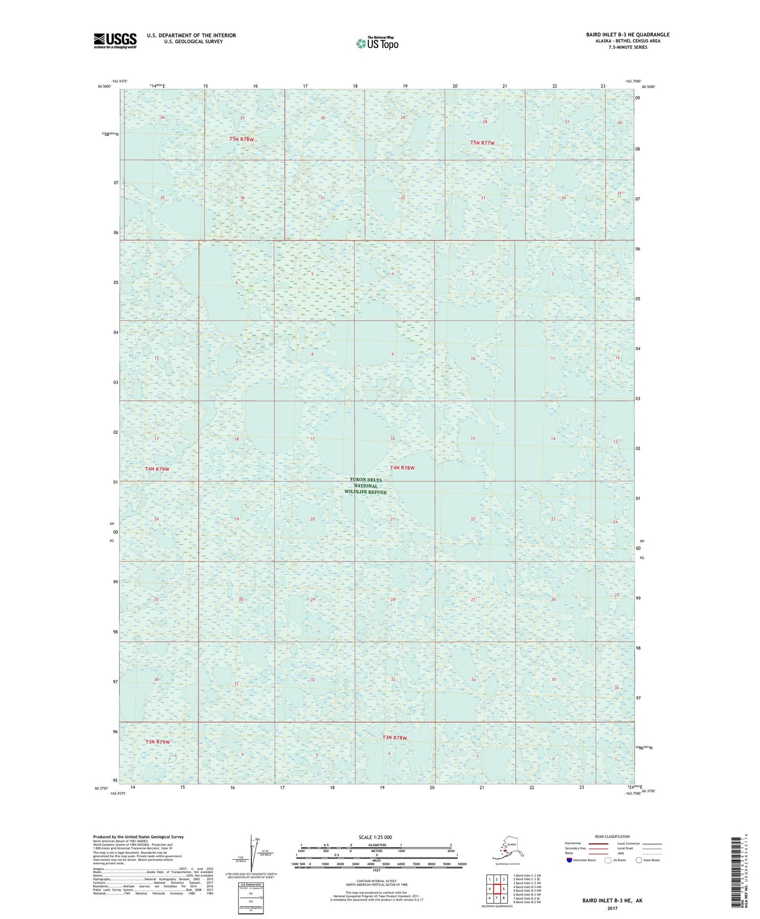 Baird Inlet B-3 NE Alaska US Topo Map Image