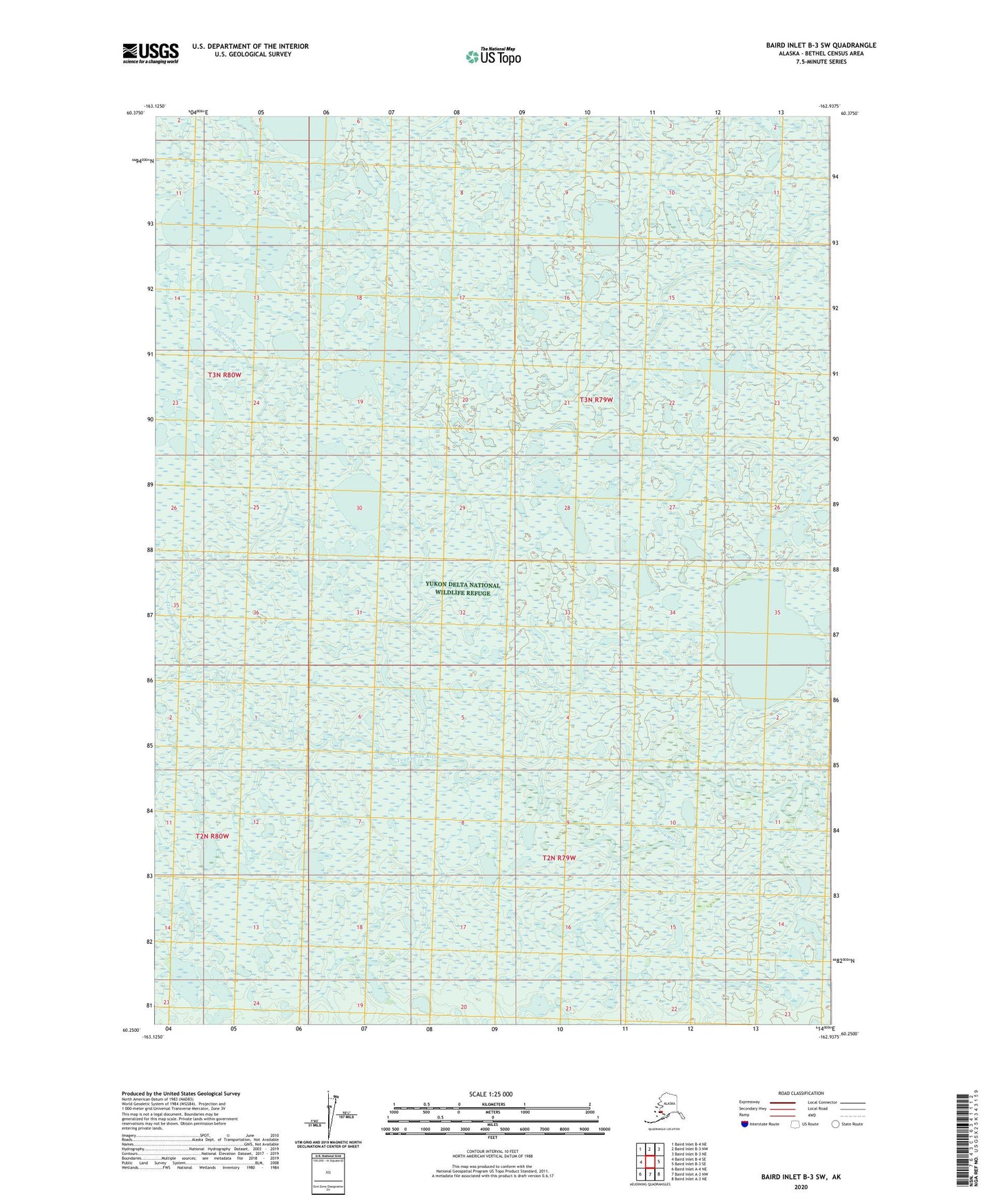 Baird Inlet B-3 SW Alaska US Topo Map Image